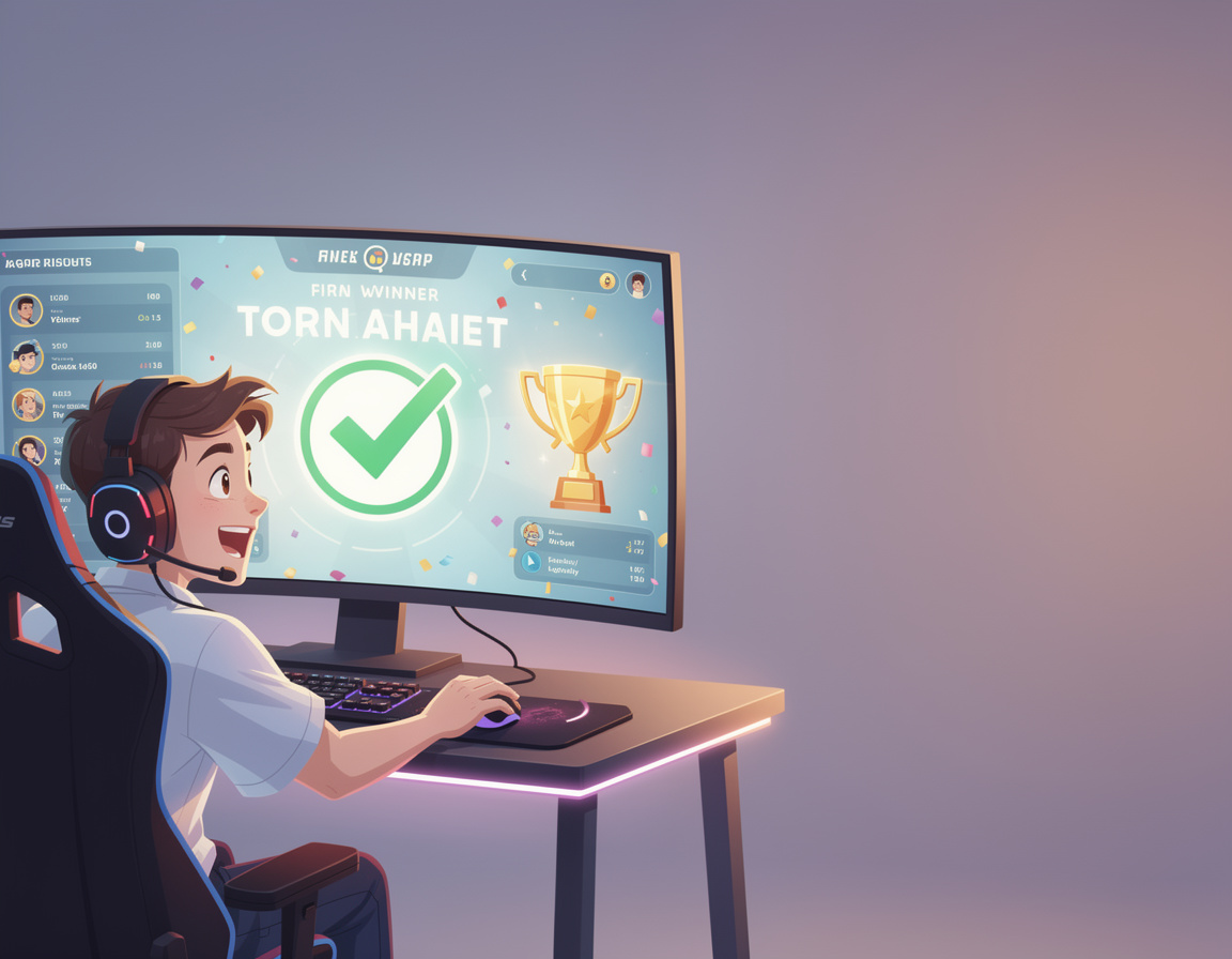 Ilustrasi verifikasi pemenang final untuk turnamen game online gebyar138
